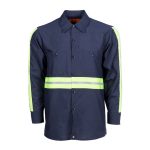 ENHANCED VISIBILITY 65/35 MEN'S INDUSTRIAL WORK SHIRT